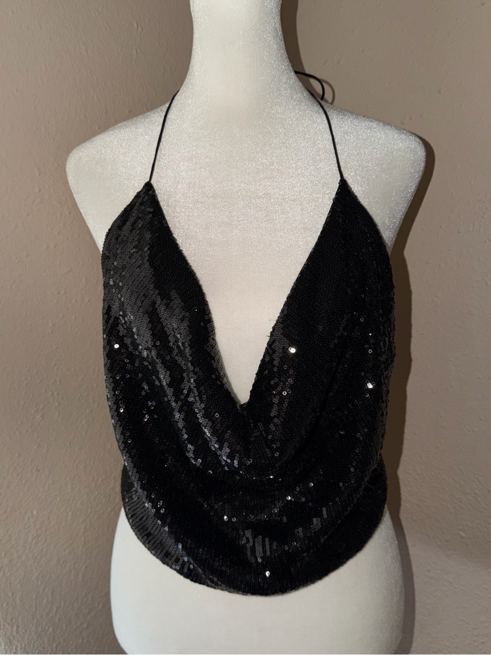 INDAH Sequin Halter Top - Picture 8 of 9